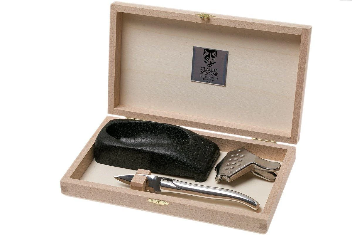 Claude Dozorme Laguiole Austernset, Poliertes Aluminium 1 Claude Dozorme Laguiole Austernset, Poliertes Aluminium