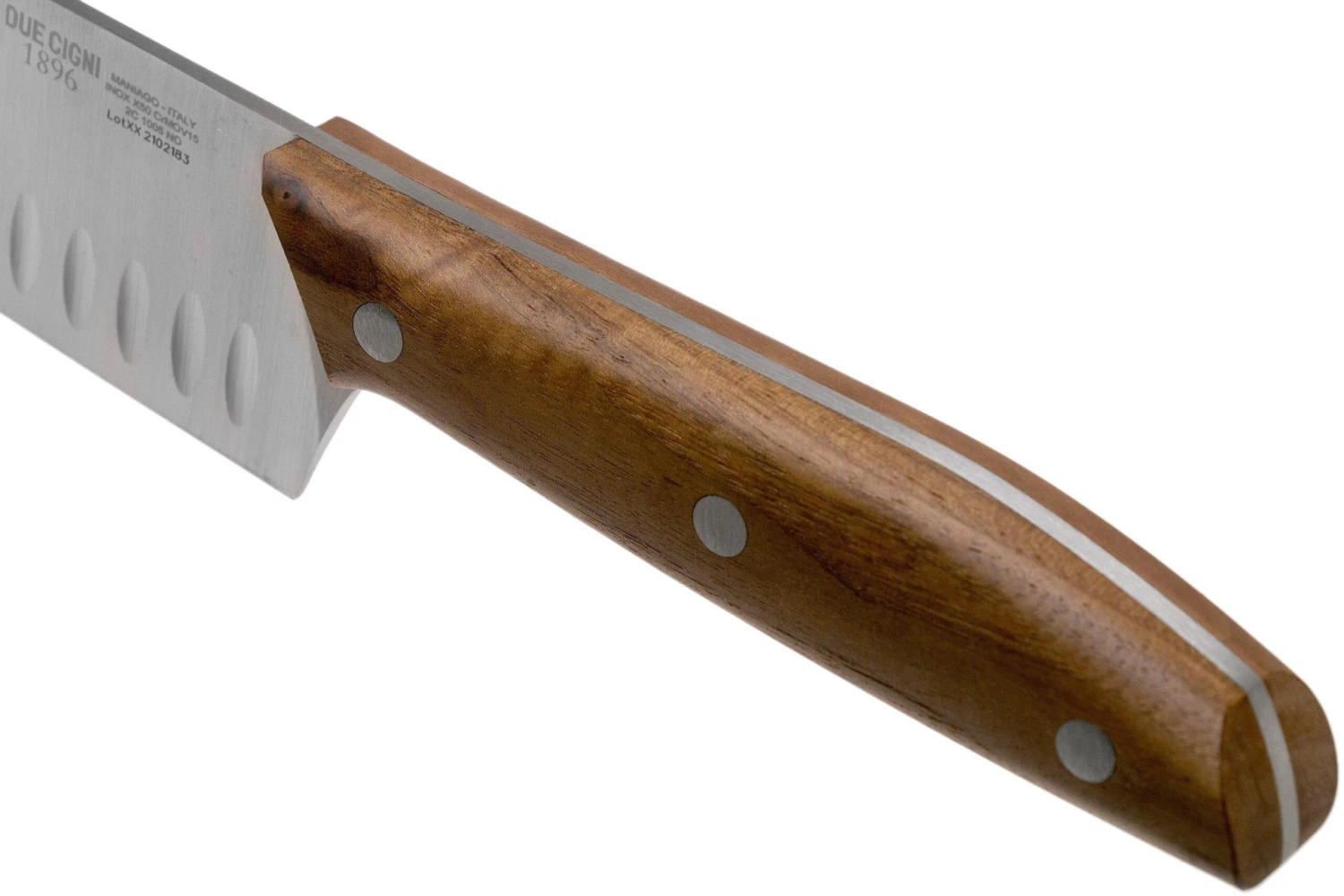 Due Cigni 1896, 2C1005NO Santoku 18 Cm, Walnussholz 5 Due Cigni 1896, 2C1005NO Santoku 18 Cm, Walnussholz – Bild 5