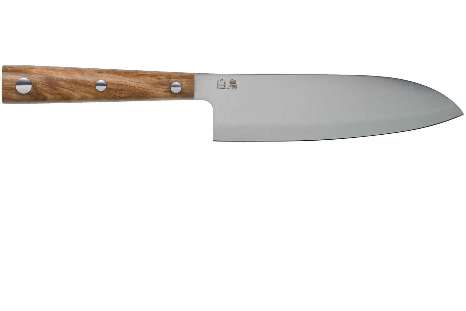 Due Cigni Hakucho Santoku 16,5 Cm, Olivenholz 2 Due Cigni Hakucho Santoku 16,5 Cm, Olivenholz – Bild 2