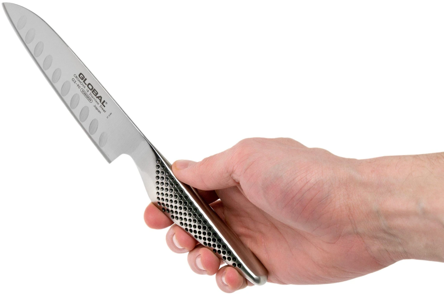 Global GS-90 Santoku Mit Kullenschliff, 13 Cm 6 Global GS-90 Santoku Mit Kullenschliff, 13 Cm – Bild 6