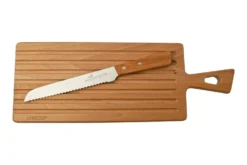 Lion Sabatier Planchette Pain 173324 2-teiliges Set, Brotmesser 20 Cm Und Brotbrett Aus Buchenholz