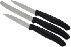 Victorinox SwissClassic Gemüsemesser Schwarz, 3-er Set, 6.7113.3