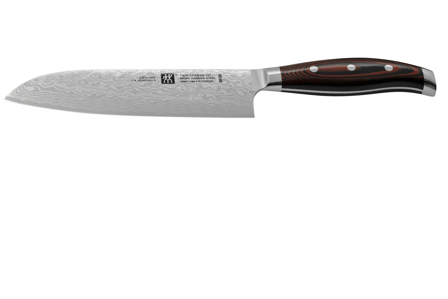 Zwilling Twin Cermax 30867-184-0, 100-lagiges Damaststahl-Santoku, 18 Cm 1 Zwilling Twin Cermax 30867-184-0, 100-lagiges Damaststahl-Santoku, 18 Cm